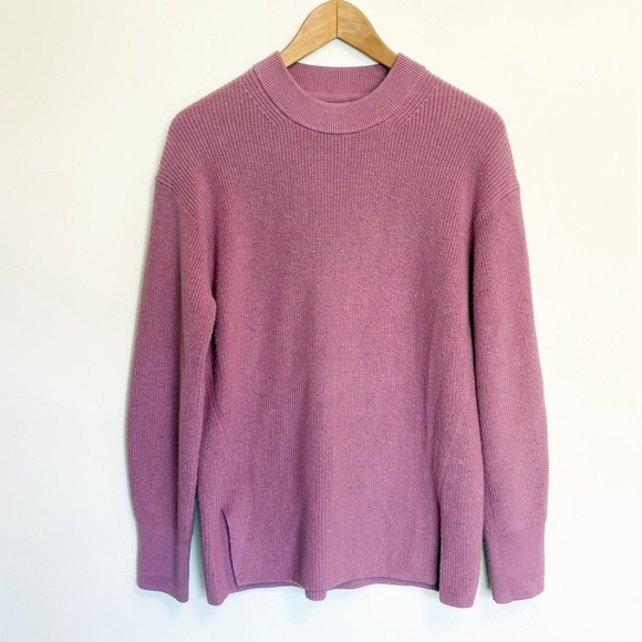 Lululemon Merino Wool Ribbed Crewneck Sweater Velvet Dust Purple Knit Size 4 - Picture 2 of 13